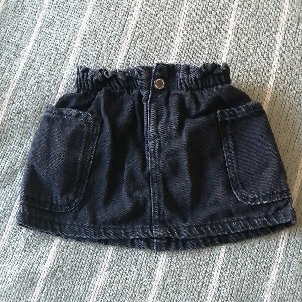 Denim mini skirt